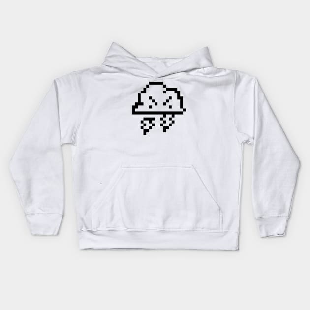 Pixel Storm Cloud Kids Hoodie by SmileCo